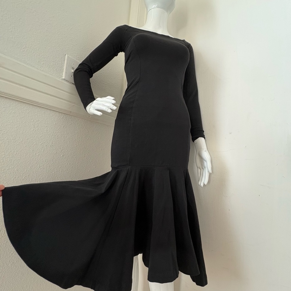 Vintage Punk label Betsey Johnson Ruffle Mermaid Body Con Dress fit and flare
